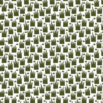 Decorative endless pattern with abstract grass blades ideal for spring backgrounds vector