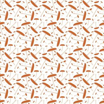 hongos seta sin costura modelo. bosque tema interminable textura con hongos vector