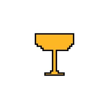 Pixelated Glasses Retro 8bit game style Xmas icon isolated on white background vector