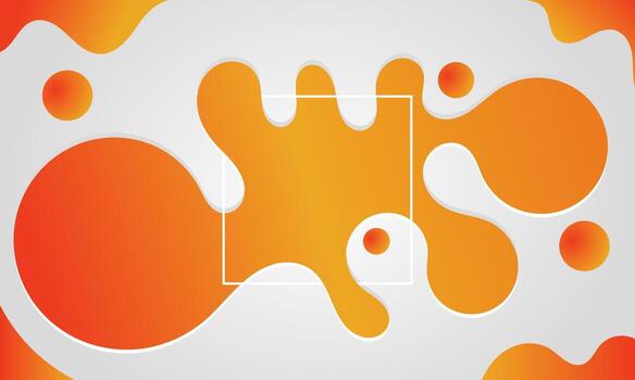 Abstract Liquid Background in White and Orange. Abstract Liquid Background with Smooth Flowing Shapes. vector