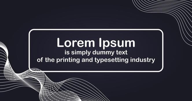 Banner Template Gradient Abstract background with dynamic waves and Copy Space for Editable Text vector