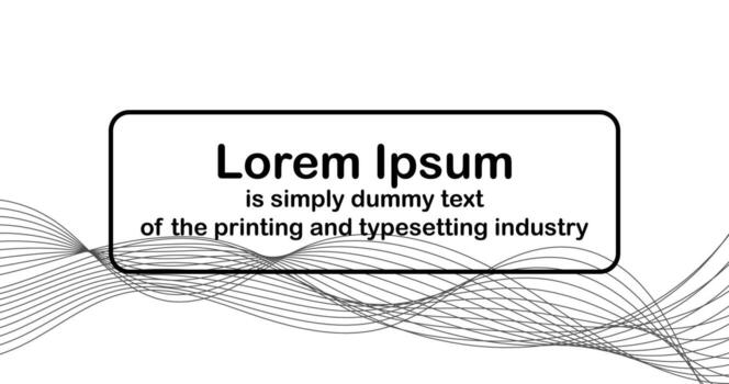 Banner Template with abstract wave line on Blank background and Editable Text vector