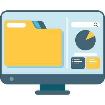 digital archivo tablero para administración vector