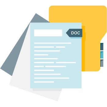 Stack of document folder archive vector