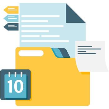 Archive folder with multiple tabs vector