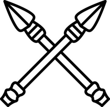 Spears Minimal Line Feature Graphic vector