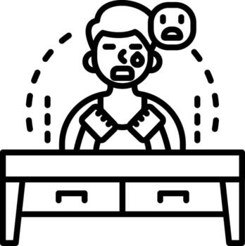 Emotion Minimal Line Feature Graphic vector