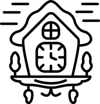 Cuckoo clock Custom Visual Symbol Graphic vector