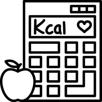 Calculate Calorie Modular Design Symbol Layout vector