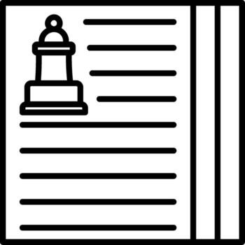 Chess Documents Outline Style Element Layout vector