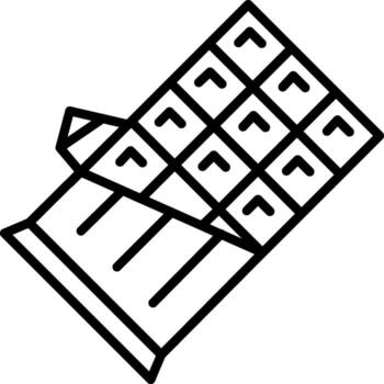 Chocolate Outline Style Element Layout vector