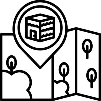 Makkah Map Bold Graphic Form Representation vector