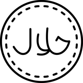 Halal Simplified UX Element Iconography vector