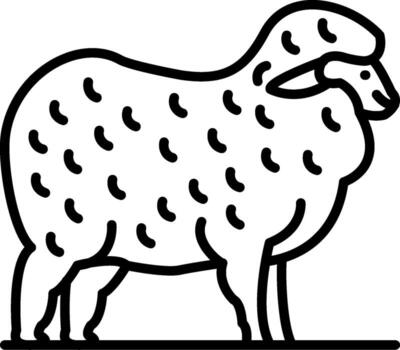 Sheep Functional Art Element Layout vector