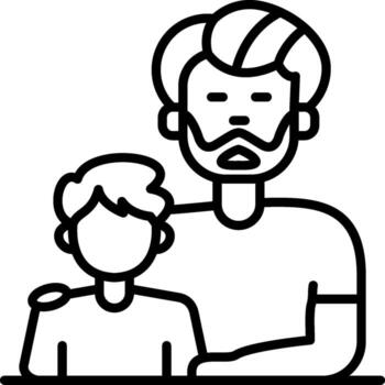 Father and Son Dashboard UI Element Graphic vector