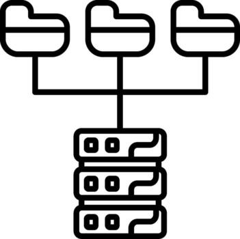 Data Model Tech Style Mark Graphic vector