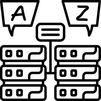 Relational Database Screen Friendly Symbol Graphic vector