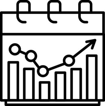 Monthly Graph Modular Design Symbol Layout vector