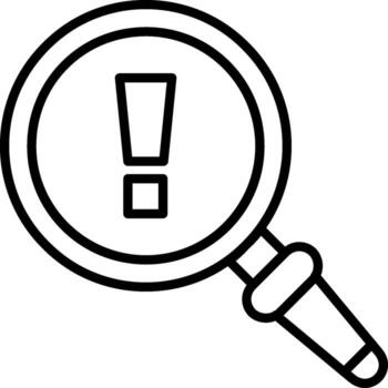 Find Problem Custom Line Graphic Illustration vector