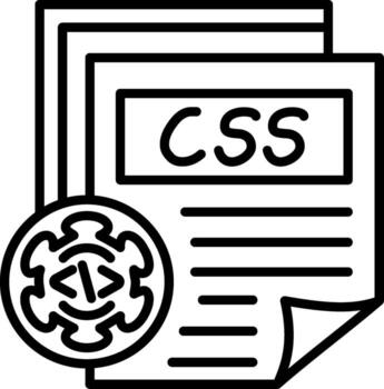 CSS File Tech Style Mark Graphic vector