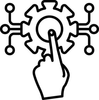 Digital Transformation Wireframe Graphic Object Layout vector