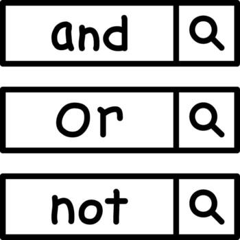 Boolean Search Abstract UI Element Design vector