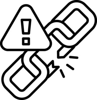 Broken Chain Functional UX Graphic Design vector