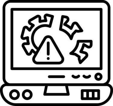 digital ruptura interactivo diseño glifo marca vector