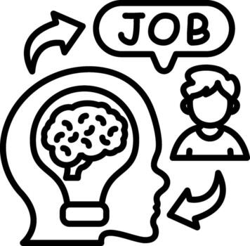 Employee Thinking Concise Visual Representation Asset vector