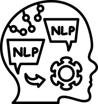 nlp personalizado visual símbolo gráfico vector