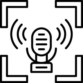 Microphone Unique Art Style Feature vector
