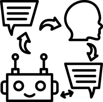 Chatbot Mind Mobile UI Mark Design vector