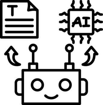 texto robot fluido Arte gráfico vector