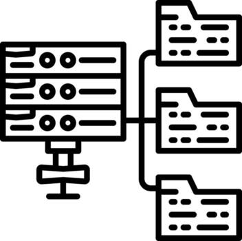 Server Classification Tech Style Mark Graphic vector