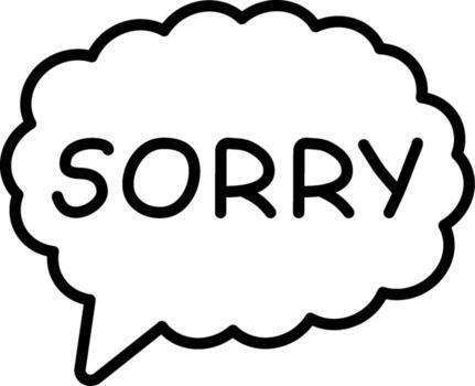 Sorry Mobile UI Mark Design vector