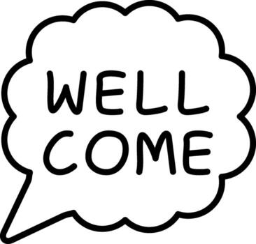 Welcome UI Visual Cue Graphic vector