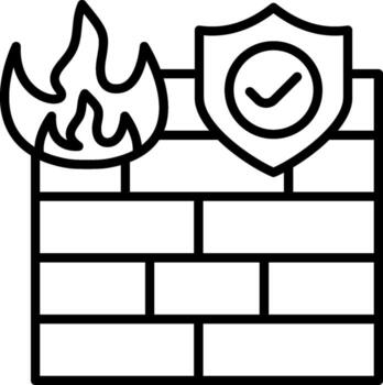 Firewall Concise Visual Representation Asset vector