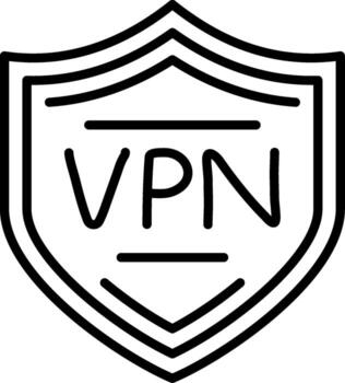 VPN Minimal Visual Object Form vector