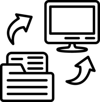 Data Transfer Minimal Line Feature Graphic vector