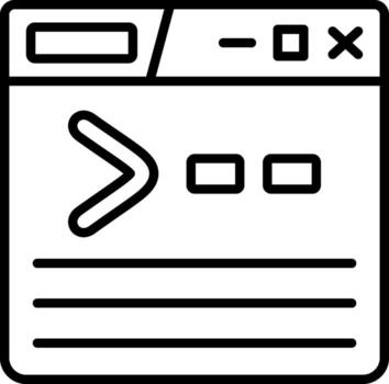 Terminal Window Minimal Visual Object Form vector
