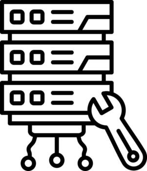 Server Maintenance Interface Friendly Graphic Element vector