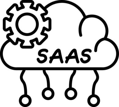 SaaS Graphic Interface Mark Layout vector