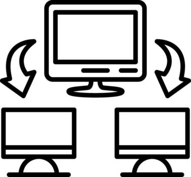 Computer Network Clean Web Symbol Graphic vector