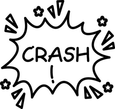 Crash Graphic Interface Mark Layout vector