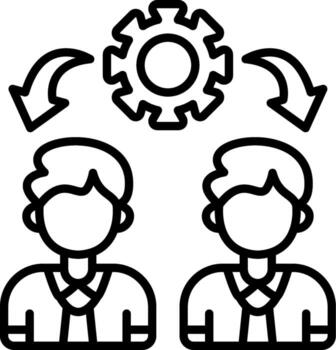 Resource Allocation Wireframe Line Mark Illustration vector