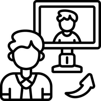 Online Meeting Dashboard UI Element Graphic vector