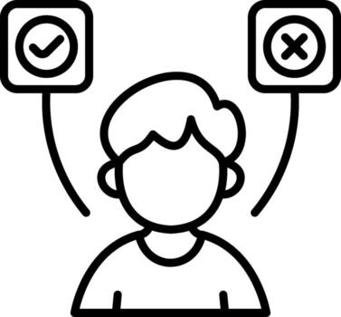 Decision Making Professional UI Graphic Design vector