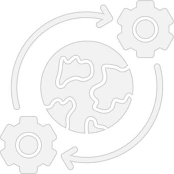 Global Processing Interface Line Graphic vector