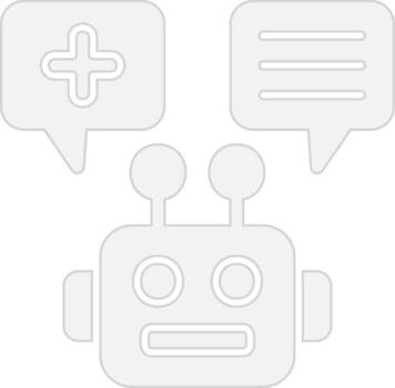 Chatbot 3D Interface Shape vector