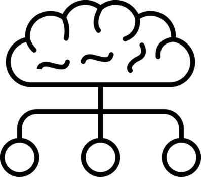 Data Modeling Flat Color Mark Illustration vector